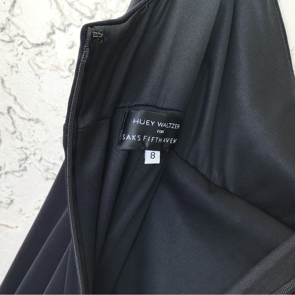 ✨Huey Waltzer for Saks Fifth Avenue Formal Black Dress, Sz8 - Picture 5 of 5